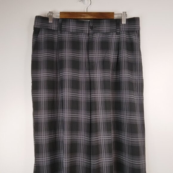 NWT Torrid Wide Leg Studio Stretch Crepe High Rise Shadow Plaid Pants Size 12 - Picture 3 of 14